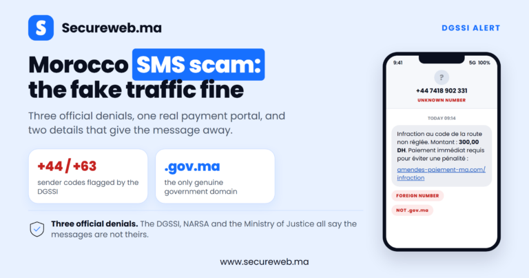 Morocco SMS Scam: The Fake Traffic Fine Text and How to Spot It